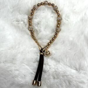 Michael Kors Gold-Tone Beaded Stretch Bracelet